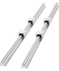 SBR25 Linear Rail Kit With Two 47.24 Inch Rails And Four Bearing Blocks Fully Supported Shaft for CNC machines