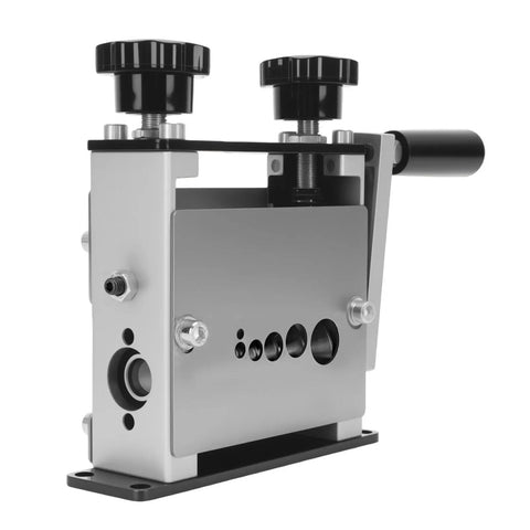 Gowenic 6 Channel Hand Crank And Drill Powered Automatic Wire Stripper Machine For Copper Cable Stripping close-up view.