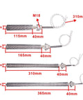 220V Electric Finned Air Heater Element M18 Thread Cartridge Radiator sizes 115mm, 165mm, 310mm, 365mm stainless steel design for heating.