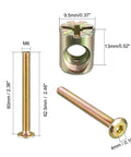 Heavy Duty M6 Hex Socket Furniture Bolt And Barrel Nut Set 60 70 80 90 100 120mm Zinc Plated For Crib Bed Chair Installations