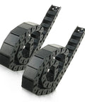 Drag Chain Cable Carrier 2Pcs R38 18mm X 37mm Inner H X Inner W Black Nylon Wire Carrier For CNC Machines 1M Length Noise Reducing Wear Resistant Custom Length By Linking Or Splitting, black cable track shown open