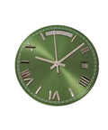 Green 8285 Movement 30.8mm Watch Dial And Hands Kit With Single Calendar Sunray Dial For Silver Gold Rose Nail Finishes Type1