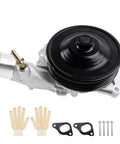Premium Water Pump Kit Fits Land Rover And Jaguar 3.0L SC V6 Plus 5.0L V8 Supercharged Engines Range Rover Sport LR4 Discovery Velar 2010 Through 2022 with included gloves and gaskets.