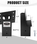 Heavy Duty Deer Stand Brackets For 4X4 Timbers Featuring Badass Strength And Powder Coated Finish Top Shelf Hanging Hardware For Hunting Blinds Treehouses Outside 2000 Pound Rating Four Pack Black Steel Braces With Anchors product size and dimensions