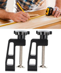 Built Tough Woodworking Fixture Clamps Aluminum Alloy Stainless Steel Grip Jigs for Router Table Saw Bench with adjustable sizing.