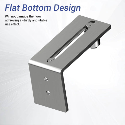 Bottom Floor Guide For Barn Doors Adjustable Stainless Steel Roller Wall Mounted Sliding Door Guide For Door Thickness Up To Two And One Eighth Inches Easy Installation Smooth Quiet Operation Flush Bottom Design No Groove Install