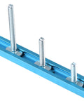 Quarter Inch T Track Bolts and Knobs Kit Pro Grade for Woodworking Jigs and Fixtures with various bolt sizes on track