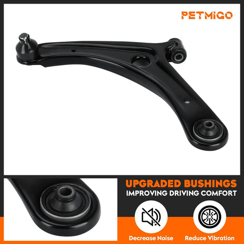 Beefed Up 8 Piece Front Suspension Lower Control Arms Kit With Ball Joints For Dodge Caliber 2009 2012 And Jeep Compass Patriot 2007 2017 Includes Sway Bar Links And Inner Tie Rod Ends