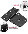 Heavy Duty Gate Hinges 4 Pack 3.5 Inch Black T Strap Hinges For Wooden Gates And Fences Outdoor With Screws Rust Resistant Steel Durable