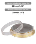 37mm Mini Clock Insert With Roman Dial, Quartz Movement, Fits 1 3/8 Inch Hole, Button Battery Powered fitting dimensions image
