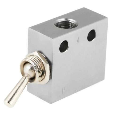 Three Way Two Port Pneumatic Toggle Valve With Hand Knob Control For Air Lines Easy To Install In Any System Mechanical Valve HL2301