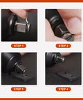 Step-by-step guide for installing Five Plus Five Sets Three Eighths And One Half Inch Impact Wrench Retainer Rings with O Ring.
