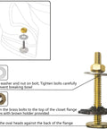 Heavy Duty Extra Thick Toilet Wax Ring With Brass Bolts assembly diagram