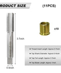 11 Piece Spark Plug Thread Repair Kit With M14x1.25 And M16x1.25 Inserts Stainless Steel Rethread Tool Set dimensions