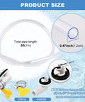 3ft Air Conditioner Drain Hose With Durable Elbow Fitting For Window Units And Mini Splits, product size details and components