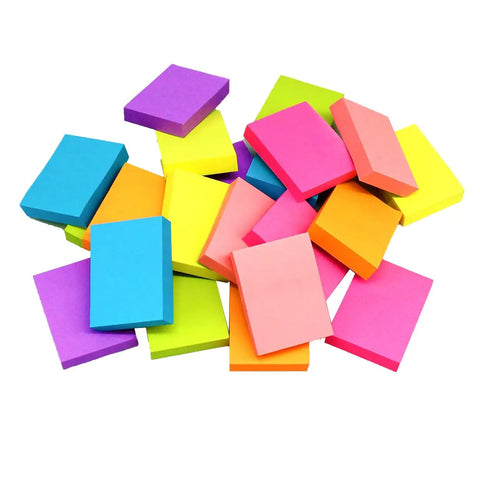 Mini Sticky Notes One Point Five By Two Inches Bright Colors Self Stick Pads 24 Pads Per Pack 75 Sheets Per Pad Total 1800 Sheets