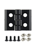Beefy T Slot Door Frame Hinges Kit Zinc Alloy 6 Pack For 2020 Aluminum Extrusion Profiles Black Finish Durable Mounting Hardware