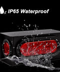 Heavy Duty Steel Trailer Light Box Kit With 6 Inch Oval Red LED Tail Lights And 2 Inch Round Red LED Side Markers showing waterproof feature