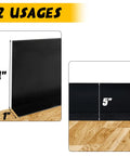 Flexible Black Vinyl Wall Base 5 Inch By 20 Foot Molding Trim With 1 Inch Crease shown in dual usage with measurements
