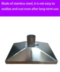 Heavy Duty Stainless Steel Fume Extraction Hood For Welding Cutting Dust Capture Industrial Air Filtration System Built Tough Smooth Airflow Design Kick That Stale Shop Air Away, top view showcasing curved design.