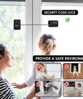2 Pack Kidproof Refrigerator Locks With Password Unlocking shown securing fridge and preventing toddler access, safe home convenience.