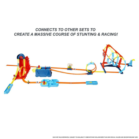BHT77 Diecast Car And Track Pack in Orange Includes Car And Track Pieces For Action Packed Play Compatible With Popular Track Systems
