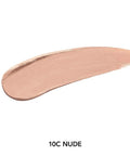 Swipe of Full Coverage Body Foundation Stick In Nude Shade, creamy texture for on-the-go coverage without transfer.