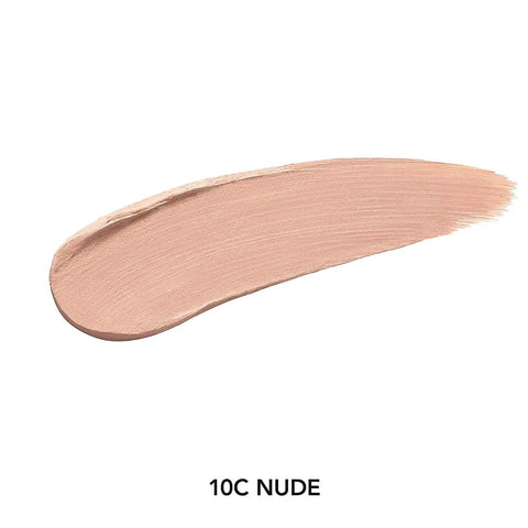 Swipe of Full Coverage Body Foundation Stick In Nude Shade, creamy texture for on-the-go coverage without transfer.