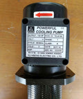 1/8 HP Yu HSENG cooling pump for machine tools; black rectangular motor with mounting flange and perforated metal outlet tube