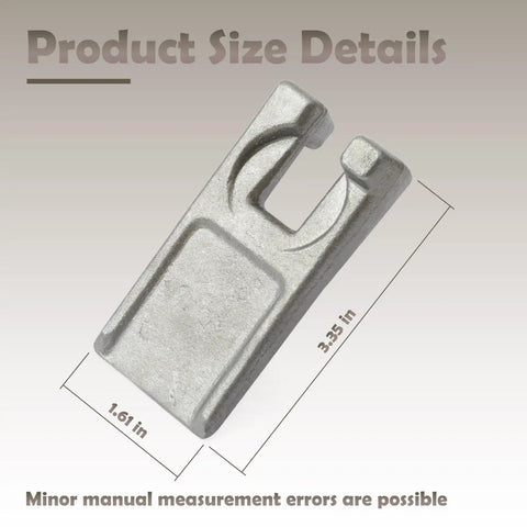 Heavy Duty 40 To 50 Degree Auger Teeth For Rock Drilling And Hard Soil Digging Replacement Parts, 3.35 x 1.61 in, metal, size details