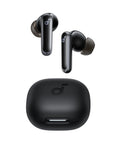 Adaptive Noise Cancelling Wireless Earbuds With Hefty Bass Up To 60 Hour All Day Playtime IPX5 Water Resistance shown with case.