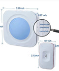 Wireless Doorbell For Home With Hearing Impaired Friendly Design 2 Buttons And 3 Receivers Bright Flashing Light dimensions