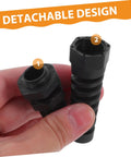 Hand holding parts of Ten Pack Adjustable Cable Connectors Kit Nylon Cable Gland Strain Relief Joints with detachable design