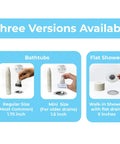 Three versions of Disposable Hair Catcher 20 Pack For Standard 1.75 Inch Tub Drains Eco Friendly Bioplastic Hair Trap Strainer shown
