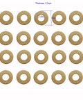 EDC Pocket Knife Brass Washer Gasket Replacement Set For C81 C223 C85 Pivot Pin Washers Meson Shim Gasket Cushion Pad Ring 0.3x11x5.2 mm Pack Of 20 Pieces shown in grid layout