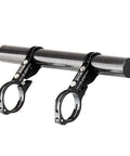 31.8mm Carbon Fiber Handlebar Extender Mount With Long Tube For Lights Bike Computer Phone Bell Mount And Accessories Aluminum Bracket Fits 25.4mm And 22.2mm Bar With Spacers, shown with aluminum bracket and spacers