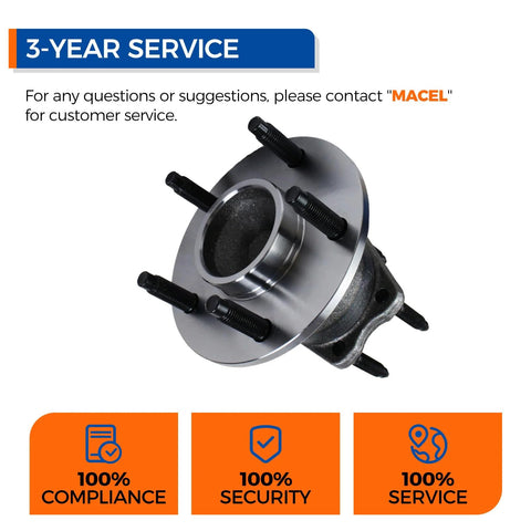 Rear Wheel Hub And Bearing Assembly Part Number 512285 Fits 2009 2010 Chevy Cobalt 2008 2010 HHR 2004 2012 Malibu 5Lugs