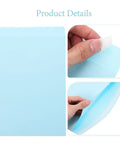 Close-up of Thickened Self Adhesive Light Blue Envelope Mailing Bags 15 Pack, showing sealing strip and envelope quality.