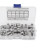 Stainless Steel Spiral Threaded Inserts Kit For M8x1.25 Helical Thread Insertion, 80 Piece Set in open case with dividers