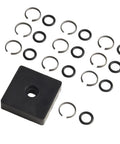 Beefed Up 1/2 Inch Wrench Retainer Ring Kit With O Rings and Anvil Install Tool in heavy duty black metal for pneumatic wrenches