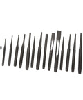 16 Piece Mechanics Punch And Chisel Set With Pin Center Taper Punches Cold Chisels Premium Heat Treatment Steel Heavy Duty Anti Rust Impact Proof Tool Kit For Auto Shop And Garage Repair Jobs, 16pc steel punches and chisels laid out
