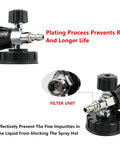 Foam Cannon Kit With Short Pressure Washer Gun For Cars 1 L Snow Foam Lance With 1 Quarter Inch Quick Connector Pro Grade Dense Foam Blaster For High PSI Washers Up To 4000 PSI Black Finish showing filter unit and plating process