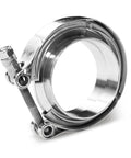 1.75 Inch V Band Clamp With Flange Set For Exhaust System Turbocharger Downpipe And Muffler 304 Stainless Steel Pro Grade Heavy Duty