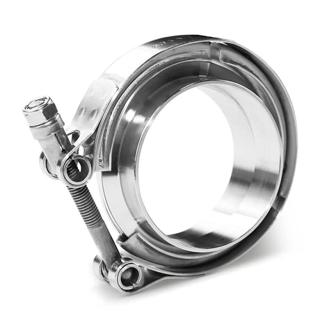 1.75 Inch V Band Clamp With Flange Set For Exhaust System Turbocharger Downpipe And Muffler 304 Stainless Steel Pro Grade Heavy Duty