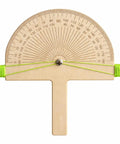 Premium Birch Wood Angle Finder Protractor With String Alignment for precise 0 to 180 degree readings, ideal for carpentry.