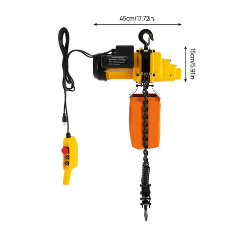 Heavy Duty Electric Chain Hoist Delivering A Badass 2200 Pound Lift With Lightning Fast 1300 Watt 110 Volt Motor Engineered For Garage Builds Warehouse Tasks And Pro Crane Work