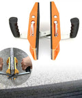 Heavy Duty Double Handed Stone Carrying Clamps With Grippy Rubber Handles For No Sweat 1.77 Inch Granite lifting and secure transport.