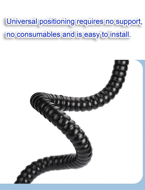 Industrial Fume Extraction Arm With 3 Inch Connector And 360 Degree Flexible Hose for Workshop Dust Removal, showing flexible black exhaust hose.
