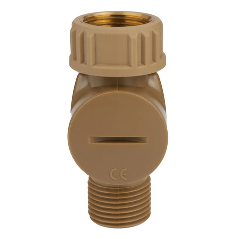 Brass Water Flow Meter For Outdoor Hoses And Lawn Sprinklers, Tracks Gallons Used To 0.1 Gal, Durable Spigot Connector Top View