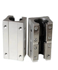 Heavy Duty 2 Pack 12mm SBR12LUU Sliding Bearing Blocks Open Long for Linear Guides and Shaft Rails CNC Rail Kit aluminum body view